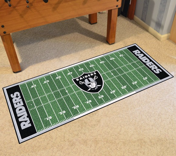 Las Vegas Raiders Football Field Runner Mat - 72