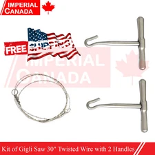 3 Pcs Set Gigli Saw Wire 30" With 2 Handles Neuro Surgical & Veterinary DS-1997