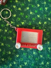 Vintage Etch A Sketch KEYCHAIN Miniature 1994 Basic Fun Inc.