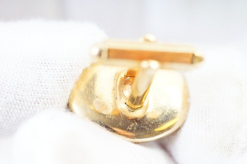 Vintage Equestrian Reverse Painted Glass Horse Head Cuff Links - Picture 9 of 10