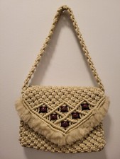 Macrame Purse-Cool Boho Hippie Style- Bag is Fully Lined