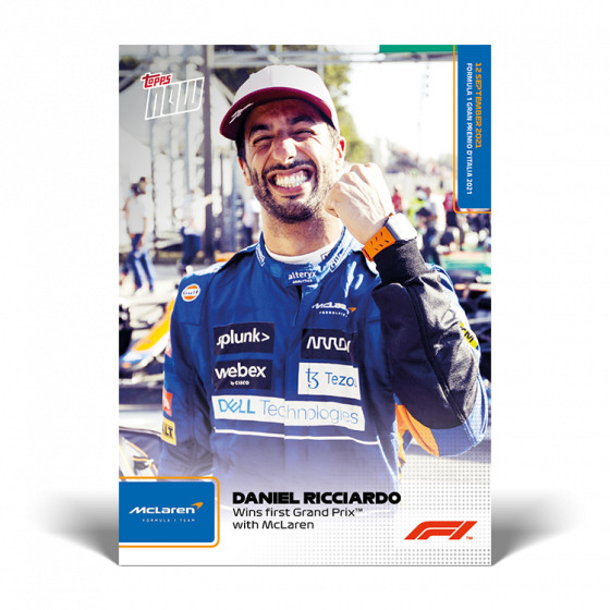 2021 Topps Now F1 #51 Daniel Ricciardo - Wins First Grand Prix With Mclaren