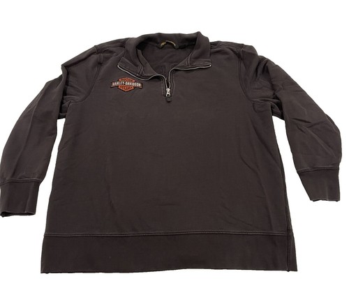 Harley-Davidson 1/2 Zip Top Longsleeve Red Womens XL 20Wx23.5L