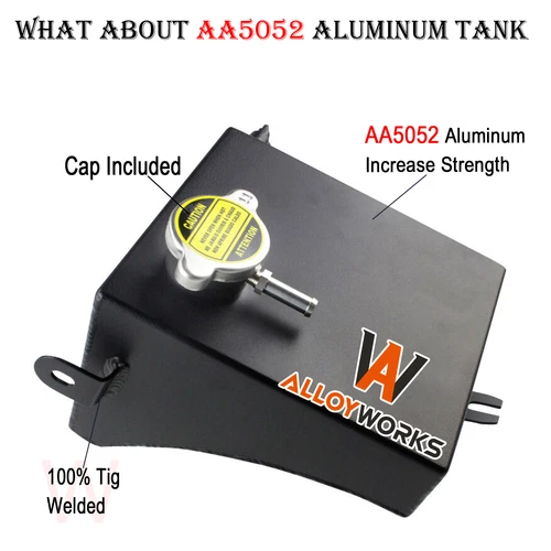 Tanque de desbordamiento de refrigerante de radiador de aluminio para Nissan 240SX S13 Silvia 1989-94 EE. UU. - Imagen 1 de 5