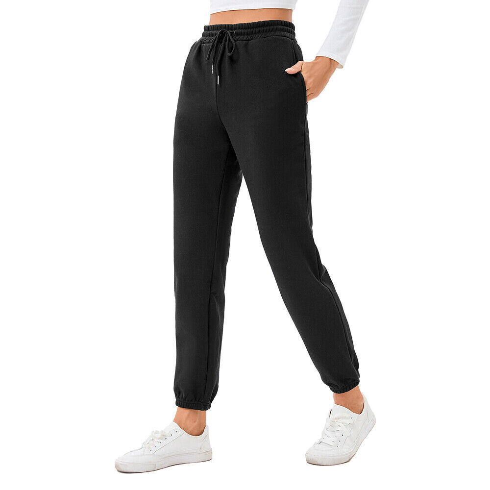 Women Fleece Lined Pants Stretch Thermal Fitness Joggers Winter Thick