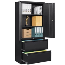 Office File Cabinet with 2 Drawers,Metal Storage Filing Cabinet with Lock