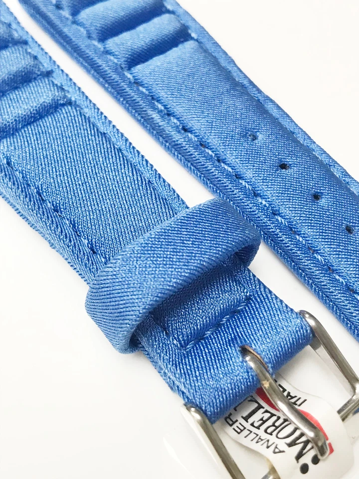 Morellato Original Genuine Anallergic Blue Silver Tone 18mm Buckle Watch Band - Image 4 of 4