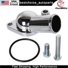Water Neck Thermostat Housing For Chevy 350-454 Sbc Bbc Polished Chrome 2661