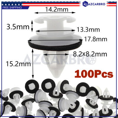 100pcs Door Trim Panel Clips for BMW E21 E30 E90 E91 E92 E93 E12 E28 E60 E61 E23