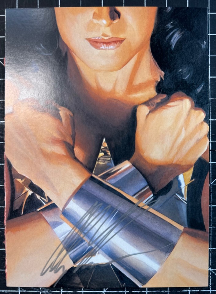Signed Alex Ross Wonder Woman: Mythos Insert Postcard 4.5X6.5 Comic Art