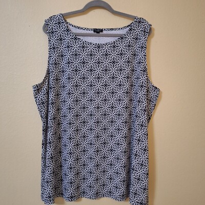 Talbots Womens 3X Sleeveless Top Stretch Comfy Work
