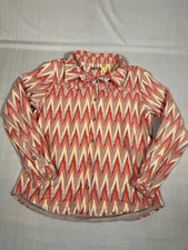 Cabela's Multicolored Meandering Chevron Flannel Button Down Shirt Size M (A1)