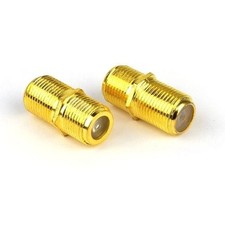 2 pcs/set F Connector Coax Coaxial Cable Extension Adapter Extend coupler
