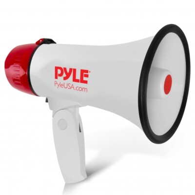 Pyle Compact Megaphone Speaker | Battery Operated | Siren Alarm Mode | Volume