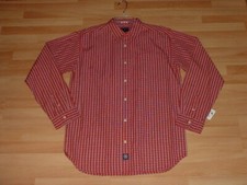 NEW NAUTICA Long Sleeved Red Plaid Shirt Boy's Size Large 16-18 FREE SHIP NWT