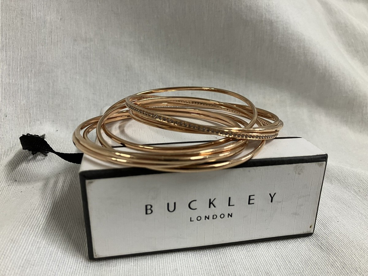 Brand New~Ware On Box Only~ Buckley London Rose Gold-Plated Bangle