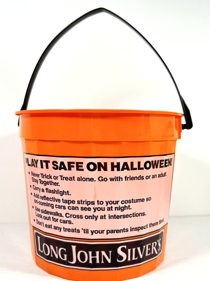 LONG JOHN SILVER'S Halloween Bucket Pail Toy Candy Play it Safe on