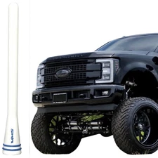 4.75 INCH SHORT WHITE ANTENNA FOR FORD F150 F250 F350 ALL YEARS ALL MODELS