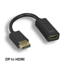 Kentek DisplayPort 1.2 Male to HDMI Female Connector Adapter 1080P HD w/o Latch