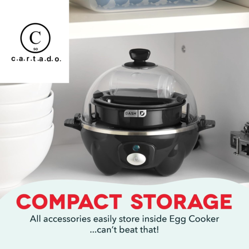 DASH Rapid Egg Cooker 7-Capacity Electric Egg Cooker in Black for 7 Eggs