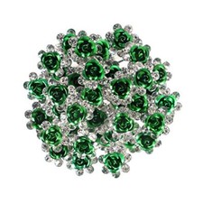 40 Pcs U-Shaped Flower Rhinestone Hair Pins Crystal Hair Accessories for