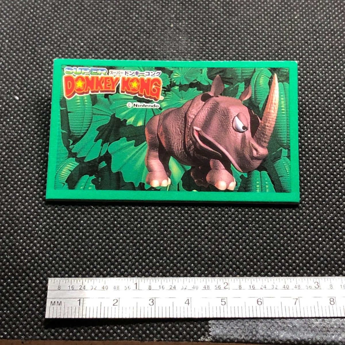 Rambi the Rhino Super Donkey Kong Kaku Menko Nintendo Vintage