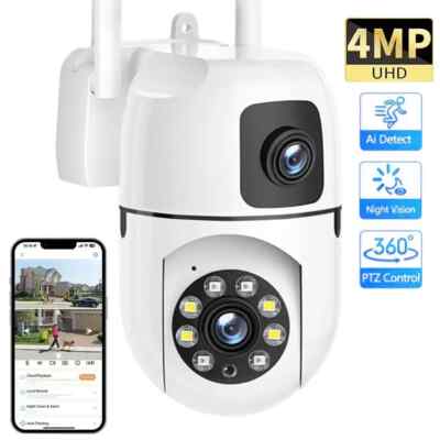 4MP Dual Lens IP Camera WiFi Wireless Indoor Security Protection Surveillance