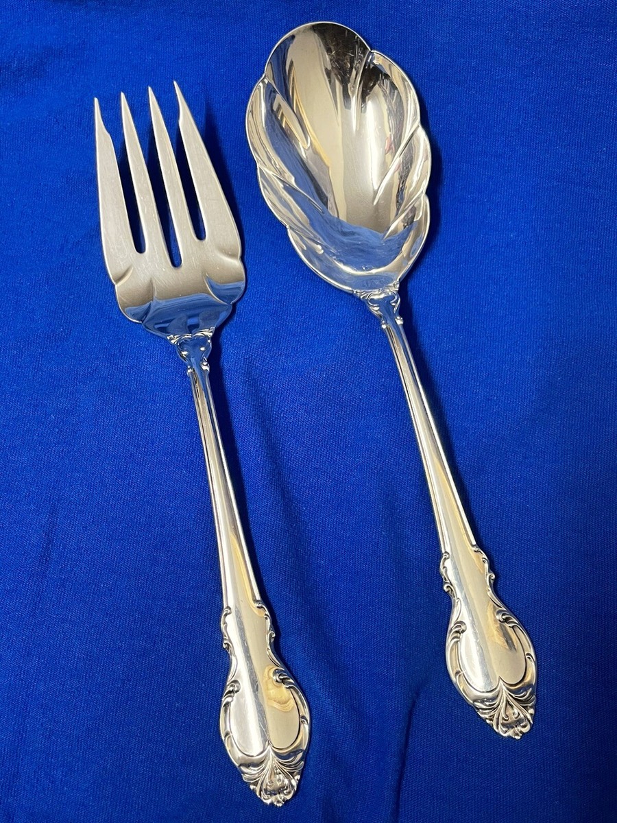 Holmes Edwards SILVER FASHION Meat Fork Serving Spoon 1957 Deepsilver