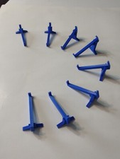 Blue 3D Printed Banked Curve Slot Car Track Supports - for 2 Lane HO Scale Track