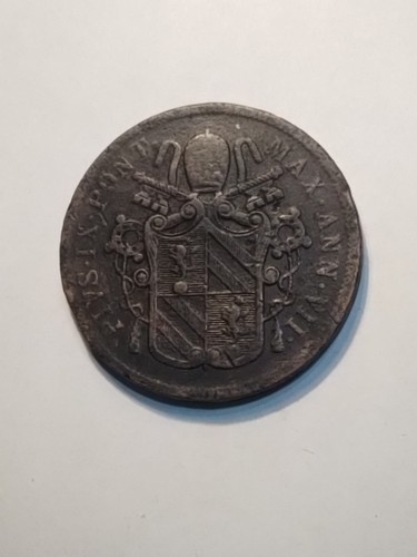 1852 R 5 BAIOCCHI POPE PIUS IX PAPAL STATES ANTIQUE COPPER COIN - Picture 2 of 12