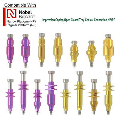 US For Nobel Active RP NP Open Close Tray Scan Body Impression Coping Analog