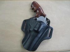 Smith & Wesson S&W N Frame 6" Leather 2 Slot Pancake Belt Holster CCW  BLACK RH