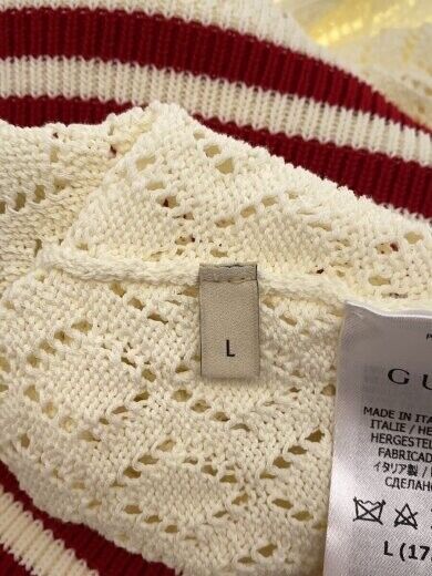 GUCCI x adidas polo shirt sherry line knit L cotton White GUCCI x adidas polo shirt sherry line knit L cotton White