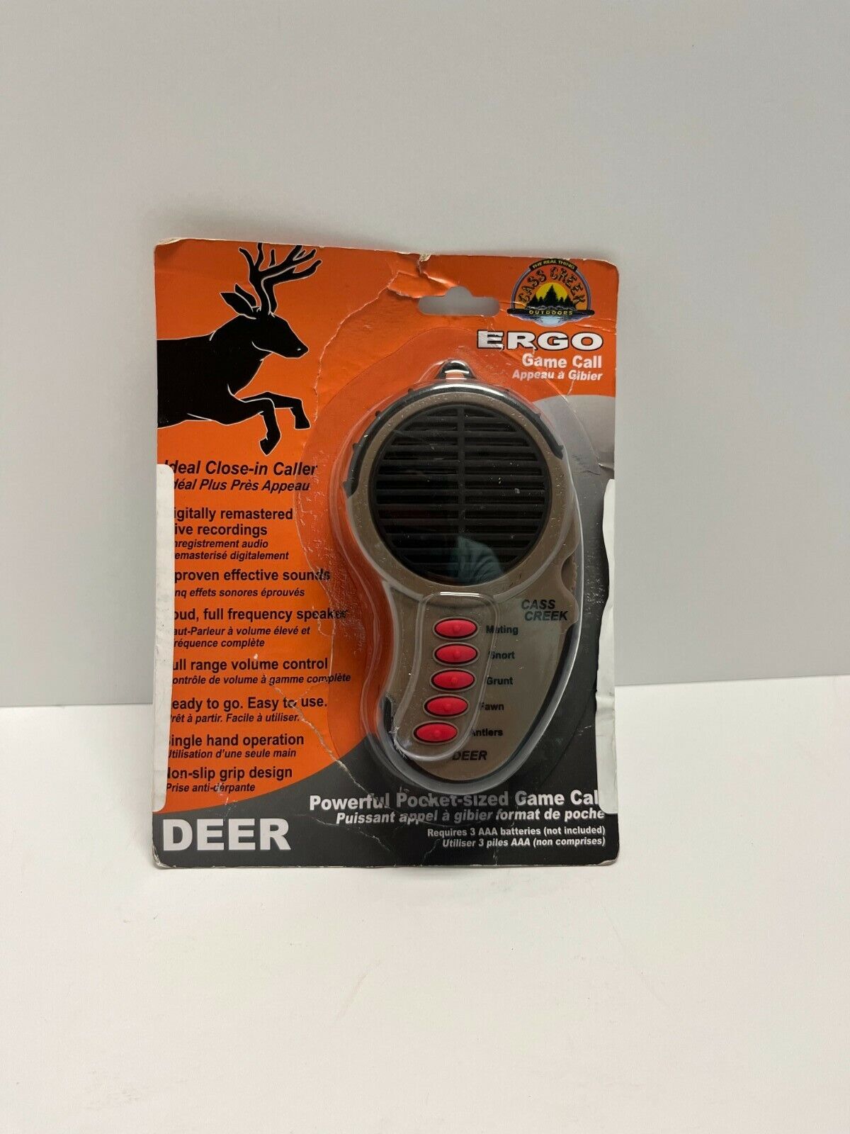 ERGO Deer call. Comes with Mating, Snort, Grunt, Fawn, and Antlers sounds