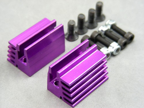 UNKNOWN 1/10 PURPLE Adjustable Finned Engine Mounts R40 MTX IMPULSE Yokomo NEW ! - Picture 6 of 11