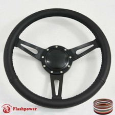 15 Classic Black Wrapped Steering Wheel 9 Bolt With Horn Button For Bmwporsche 15 Classic Black Wrapped Steering Wheel 9 Bolt With Horn Button For Bmwporsche