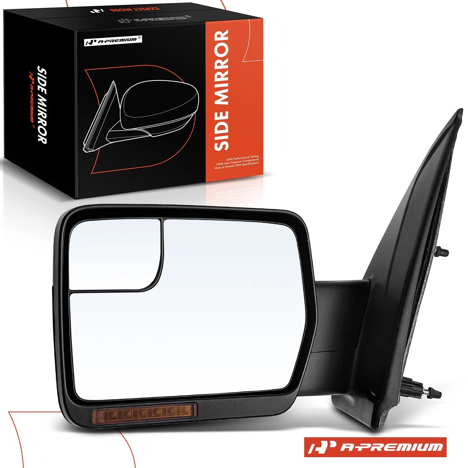 A-Premium Driver Power Mirror Manual Fold Signal Heated for Ford F-150 2011-2014