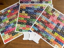 DMC Colour Vinyl Stickers Labels Diamond Painting Thread Skein Numbers  150-3866