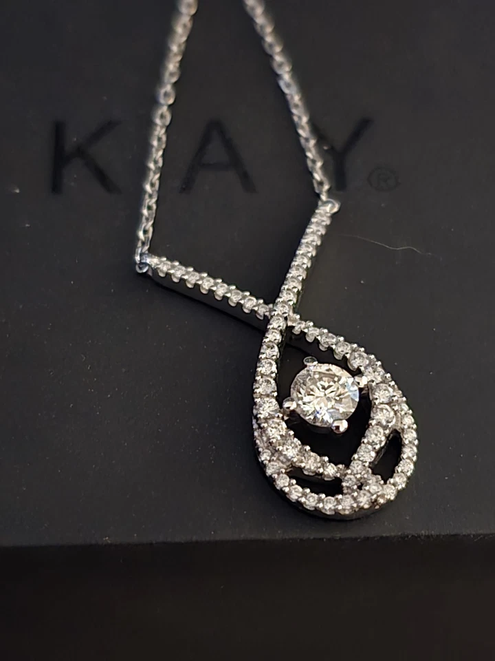 Kay Jewlers White Gold Diamond Necklace - Image 2 of 3