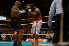 Danny Williams white trunks and Mike Tyson black trunks fights eac 2004 Photo 57