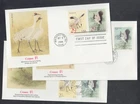 Set of 3 FDC Cranes Joint Issue US-China 1994 Fleetwood Covers