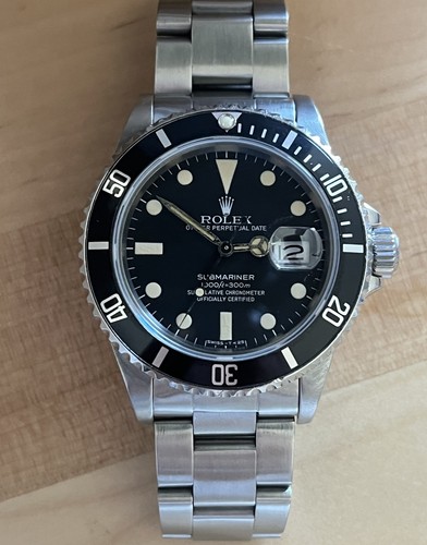 Rolex Vintage 1982 Submariner Date 16800 Matte Dial Patina