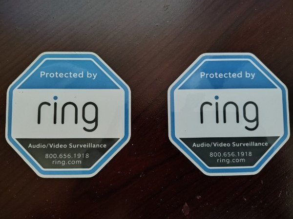 Ring Doorbell Security Sticker Decals