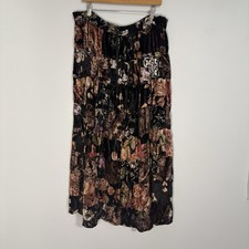 VTG 90s Whimsigoth Patchwork Velvet Maxi Skirt Step in Style Free Size Boho Tier