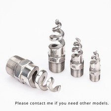 316 Stainless Steel Spiral Cone Atomization Nozzle Bright Silver 1 inch 1Pcs 