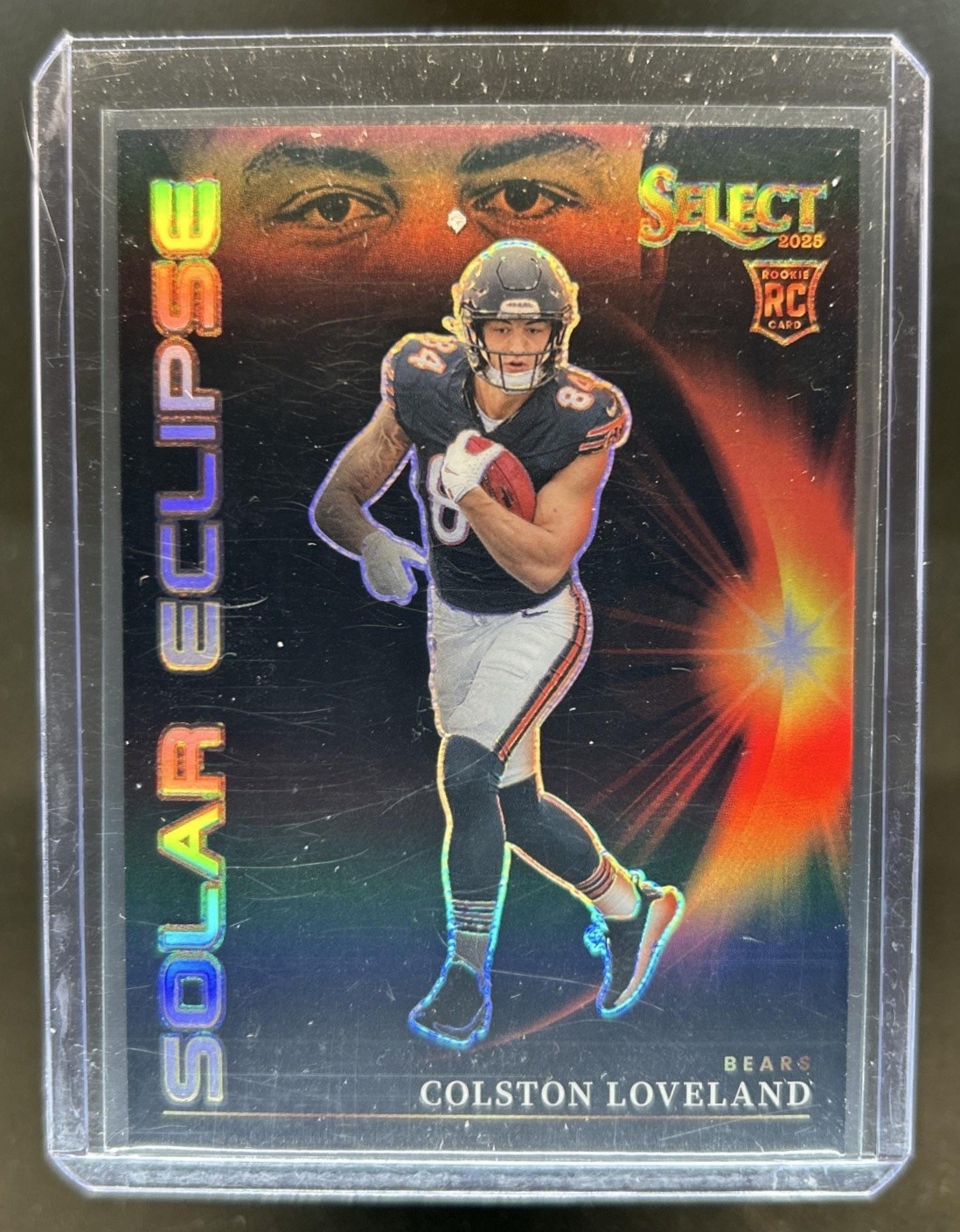 2025 Panini Select Colston Loveland Solar Eclipse RC Rookie #25 Bears