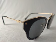 Warby Parker Hadley 3100 Jet Black Gold Italy Eyeglass Frames 47-21-140