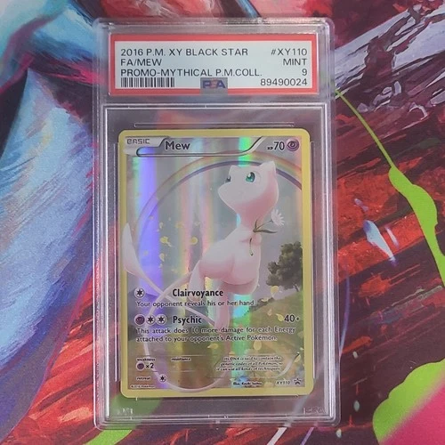 Pokémon Mew XY110 XY Black Star Promo Full Art Holo 2016 PSA 9
