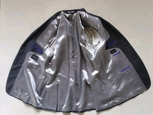 The Label Suit Mens UK Jkt 48 L Trs 40 L Regular Fit Slate Grey Pure Wool - Picture 4 of 20