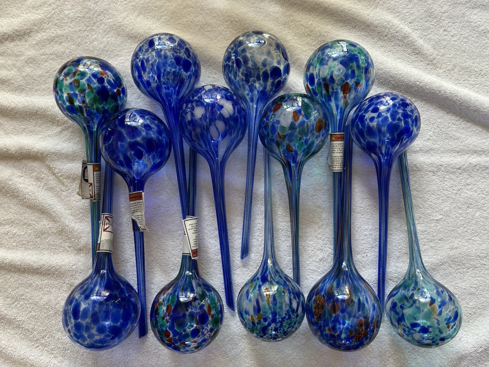 Glass Plant Watering Globes Self Watering Spike Bulbs 12 inches